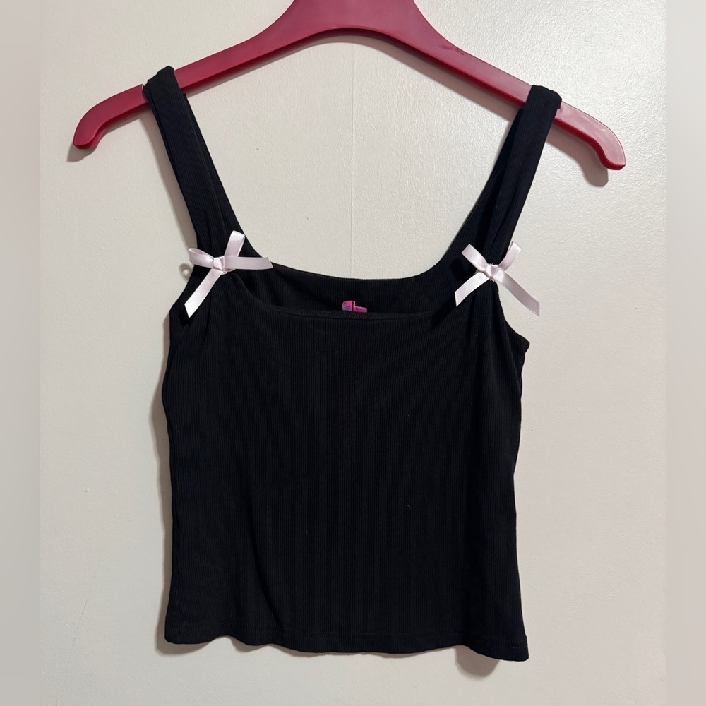 Edikted Black Camisole with Pink Bows Woman’s Size s